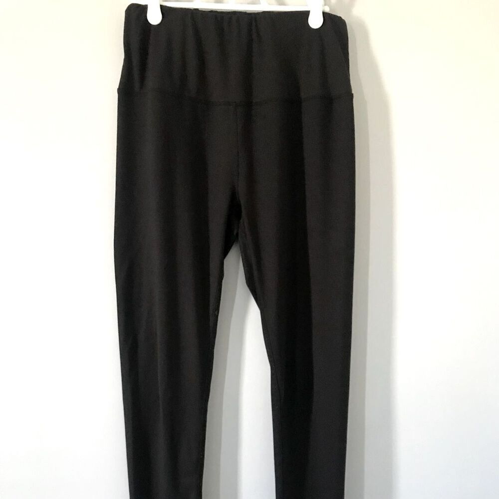 SHEIN Women's Straight Leg Black Flat Front Slip On Elastic Waist Pants Size XL - Picture 2 of 4